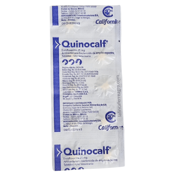 QUINOCALF PASTA 25mg x SB 10p (ENROFLOXACINA PASTA